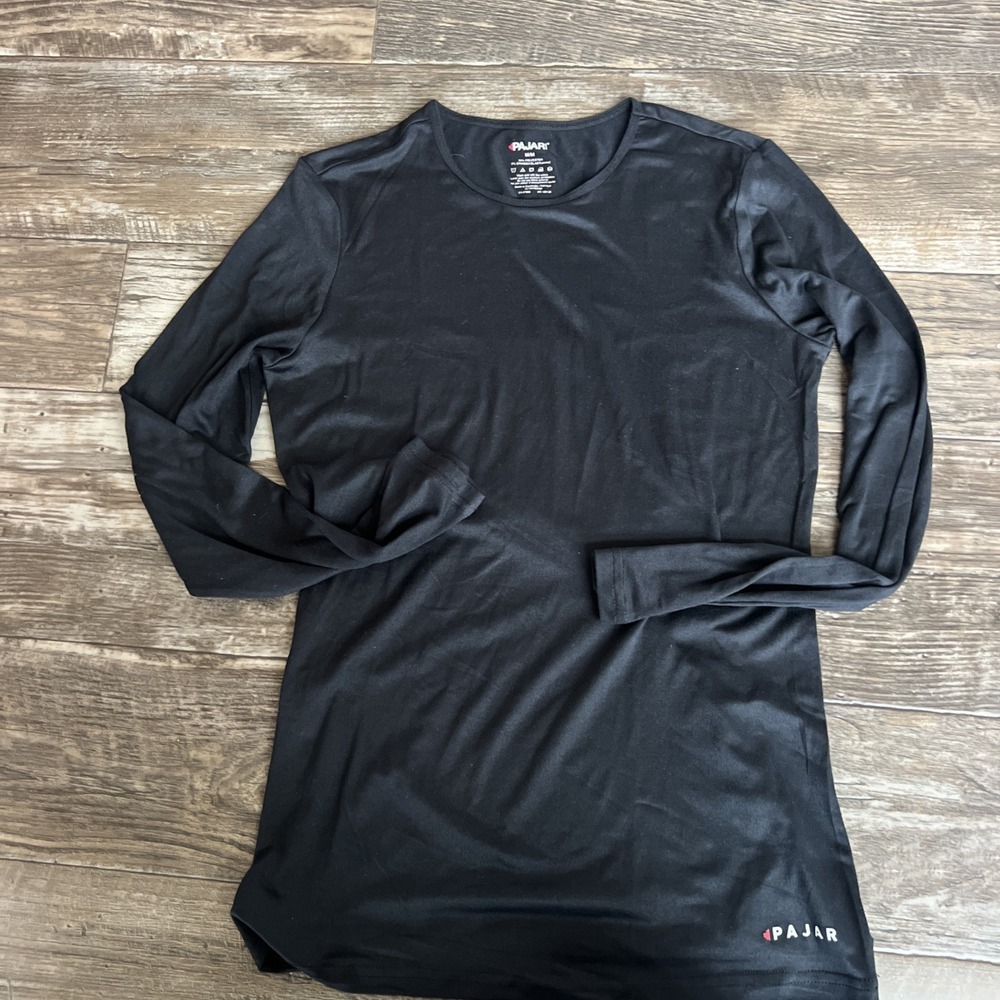 Pajar Men's Shirt Merino Top Base‎ Layer Long Sleeve Medium Crew Black